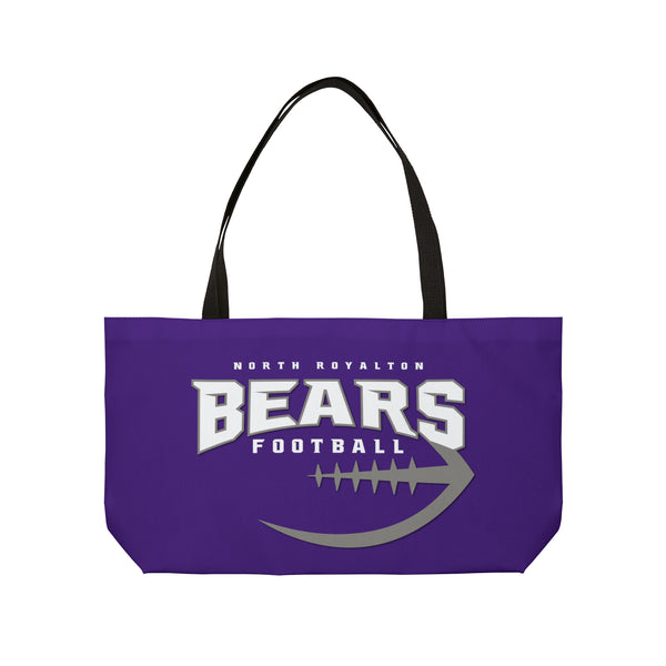 Purple Bears Football Weekender Tote Bag