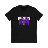 Football Mom - Unisex Jersey Short Sleeve V-Neck Tee