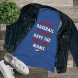 Eagles Prettiest Moms Baseball Ladies' V-Neck T-Shirt (more colors)
