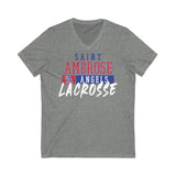 St.Ambrose Lacrosse Unisex Jersey Short Sleeve V-Neck Tee