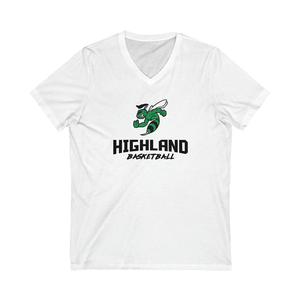 V-neck Highland Basketball Unisex Jersey Short Sleeve