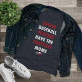Eagles Prettiest Moms Baseball Ladies' V-Neck T-Shirt (more colors)