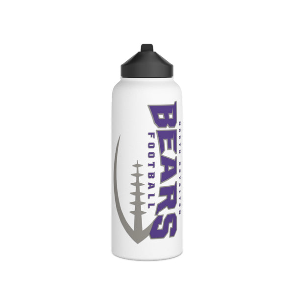 Bears Football Stainless Steel Water Bottle, Standard Lid