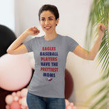Eagles Prettiest Moms Baseball Ladies' V-Neck T-Shirt (more colors)