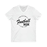 Football Mom Life Unisex Jersey Short Sleeve V-Neck Tee