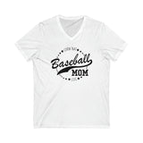 Baseball Mom Life Unisex Jersey Short Sleeve V-Neck Tee