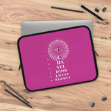 Hot pink eye chart Laptop Sleeve