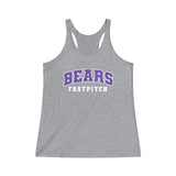 Bears Fast Pitch Women's Tri-Blend Racerback Tank