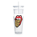 Leo world tour Plastic Tumbler with Straw