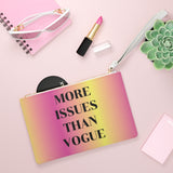 More issues than vogue ombré pink Clutch Bag