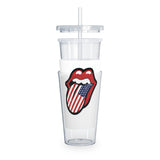 American world tour Plastic Tumbler with Straw