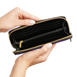 Purple camo bags under my eyes Zipper Wallet