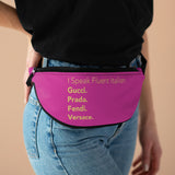 Hot pink fluent Italian Fanny pack