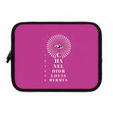Hot pink eye chart Laptop Sleeve