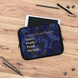 Blue camo I speak fluent Italian Laptop Sleeve