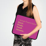 Hot pink I speak fluent Italian Laptop Sleeve