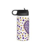 Bears Soccer Heart Stainless Steel Water Bottle, Standard Lid