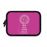 Hot pink eye chart Laptop Sleeve