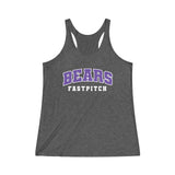 Bears Fast Pitch Women's Tri-Blend Racerback Tank