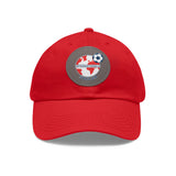 Internationals Dad Hat with Leather Patch (Round)