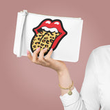 Leo world tour white clutch bag