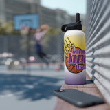 Bears Basketball Scratch Stainless Steel Water Bottle, Standard Lid