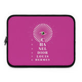 Hot pink eye chart Laptop Sleeve