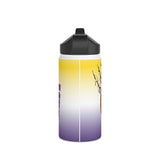 Bears Basketball Scratch Stainless Steel Water Bottle, Standard Lid
