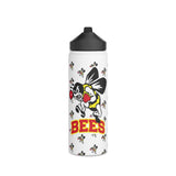 Bees all over Stainless Steel Water Bottle, Standard Lid