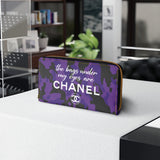 Purple camo bags under my eyes Zipper Wallet