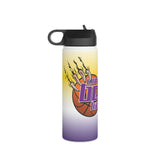 Bears Basketball Scratch Stainless Steel Water Bottle, Standard Lid