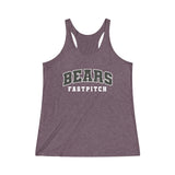 Bears Fast Pitch Women's Tri-Blend Racerback Tank