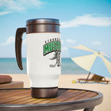 Strongsville hockey Stainless Steel Travel Mug with Handle, 14oz