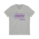 CHEER CHEER CHEER Mom - Unisex Jersey Short Sleeve V-Neck Tee