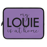 Purple my Louie is at home Laptop Sleeve