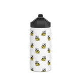Medina Bees Stainless Steel Water Bottle, Standard Lid