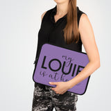Purple my Louie is at home Laptop Sleeve
