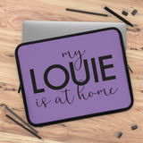 Purple my Louie is at home Laptop Sleeve