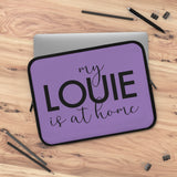 Purple my Louie is at home Laptop Sleeve
