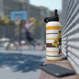 Wrestling MJHS Stainless Steel Water Bottle, Standard Lid