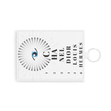 Saffiano eye chart Leather Card Holder