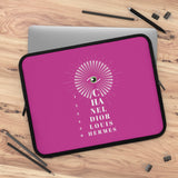 Hot pink eye chart Laptop Sleeve