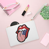American world tour white Clutch Bag