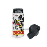 Bees all over Stainless Steel Water Bottle, Standard Lid