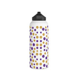 Bears Soccer Heart Stainless Steel Water Bottle, Standard Lid