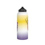 Bears Basketball Scratch Stainless Steel Water Bottle, Standard Lid