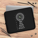 Black eye chart Laptop Sleeve