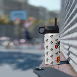 Bees all over Stainless Steel Water Bottle, Standard Lid
