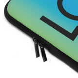 Blue green ombré my Louie is at home Laptop Sleeve