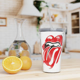 Kiss world tour plastic Tumbler with Straw
